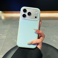 Coque de téléphone antichoc transparente 2-en-1 couleur bonbon pour iPhone 17 Pro Max 16 15, en silicone souple, protection antichoc, effet gelée