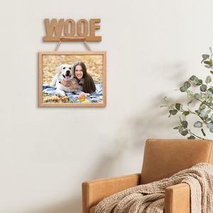 Wooden Photo <b>Frame</b> 15x8.6 Inch <b>Wall</b> Mounted Dog Keepsake Picture <b>Frame</b> For Living Room Home Decor - Product Image 4