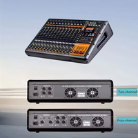 Console de mixage amplifiée 8/12/16 canaux pour spectacles en direct, mariages et conférences, console de mixage numérique en métal