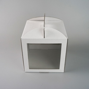 Handle-Equipped Cake Paper <b>Box</b> <b>White</b> Customizable Handle Sturdy Paper <b>Box</b> - Product Image 4