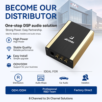 OEM ODM Amplifier Audio DSP Mobil 4 Kanal dengan Crossover Kelas AB 9~16V Daya Tinggi Kontrol PC APP untuk Pengecer Suku Cadang Mobil