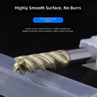 Fraise à queue en carbure haute efficacité 68HRC à 4 cannelures, fraise dynamique à rainure en U de 8 mm pour l'usinage CNC de l'acier inoxydable et du titane