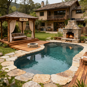 Conception de villa de style européen avec toit en tuiles d'argile et cour - Product Image 2