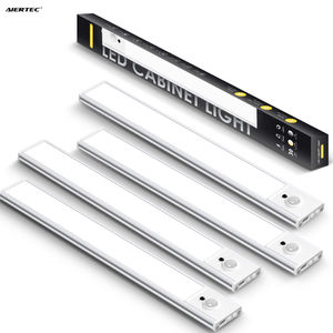 Luz Nocturna LED con Sensor de Movimiento Magnético Inalámbrico Recargable por USB, Iluminación para Debajo del Gabinete, Cocina, Armario, Guardarropa - Product Image 1
