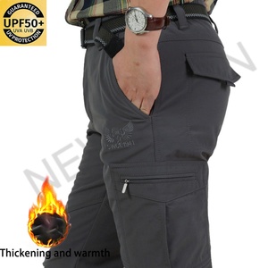 High Quality Men's <b>Overalls</b> Solid Color Cotton Multi-Pocket Cargo Long Sweatpants Loose Fit Thickened - Product Image 3