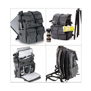 Sac à dos multifonctionnel pour appareil photo numérique imperméable, même style, support pour trépied, sac à bandoulière en polyester, sac pour ordinateur portable - Product Image 5