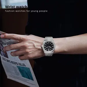 プライベートブランド ステンレススチール腕時計、スタイリッシュなメンズ自動巻き機械式、ビジネス、防水、夜光、カスタマイズ可能なデザイン - Product Image 4