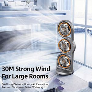 3 Head Table Type-C Fast Charging Low Noise Adjustable <b>Small</b> Desktop Personal Cooling Fan for Office - Product Image 6