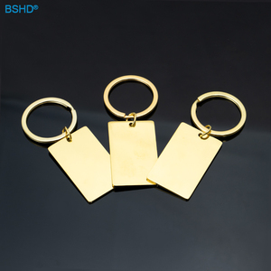 Fabricante <span class=keywords><strong>Spot</strong></span> Espejo de alta calidad Pulido Acero inoxidable Chapado en oro Impresión Llavero en blanco Logotipo grabado Llaveros - Product Image 2