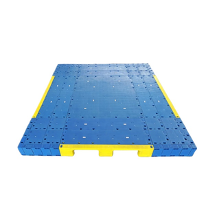 Paleta Plástica Plana Reforzada con Acero Ecológica <span class=keywords><strong>de</strong></span> 4 Vías Huidu Industrial, 3 Niveles, 2050mmx1900mmx150mm, para Productos Enlatados - Product Image 1