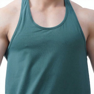 <b>Men</b> Solid Color Knitted Tank Top O-Neck Breathable Casual Wear <b>Green</b> - Product Image 6