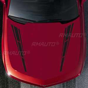 2 pegatinas decorativas para capó de coche, rayas de carreras, calcomanías DIY para motor, accesorios para coche - Product Image 2