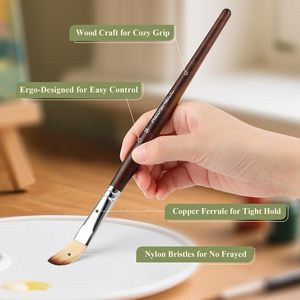 Ensemble de 26 pinceaux de peinture, pinceaux de <span class=keywords><strong>voyage</strong></span> pour <span class=keywords><strong>aquarelle</strong></span>, acrylique, <span class=keywords><strong>kit</strong></span> de pinceaux pour artiste, peinture à l'huile, peinture faciale - Product Image 2