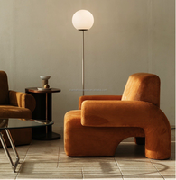 Canapé modulable en tissu velours côtelé de luxe pour loisirs salon Chaise longue créative rétro moderne individuelle