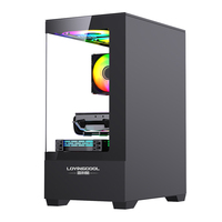 LOVINGCOOL Boîtier PC de jeu durable en alliage d'aluminium Châssis d'ordinateur tour intermédiaire de haute qualité pour ITX & MicroATX Builds en stock