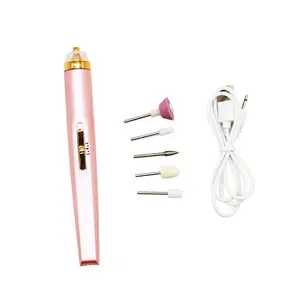 5 in 1 with light, electric nail grinder, nail instrument smoothing and polishing rechargeable nail brightener