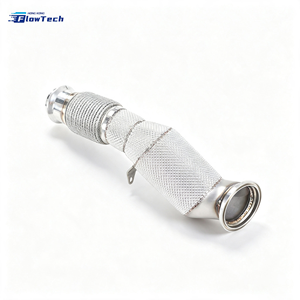 Downpipe haute performance en acier inoxydable 304 pour BMW 320i 330i F30 G20 B48 2.0T – Échappement performance avec bouclier thermique intégré - Product Image 6