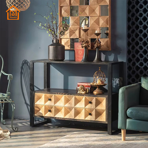 Công Nghiệp Phong Cách Đồ Nội Thất Nhà 9 Ngăn Kéo Lớn Không Gian Lưu Trữ Phòng Ăn Bên Tủ Bằng Gỗ Hàng Đầu Cổ Hành Lang Giao Diện Điều Khiển Bảng - Product Image 2