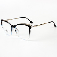 Nouvelle monture de lunettes tendance et polyvalente, style œil de chat, élégante, à changement de couleur, anti-lumière bleue, unisexe