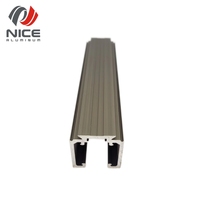 Profilés de portes coulissantes à double rail en aluminium au design moderne Système de rouleaux de porte de douche suspendue en alliage d'aluminium pour porte coulissante