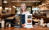 Innovadora Mesa interior alimentada por batería, pantalla táctil de doble cara de 7 pulgadas, pantalla de menú publicitario para restaurante, Bar, hoteles