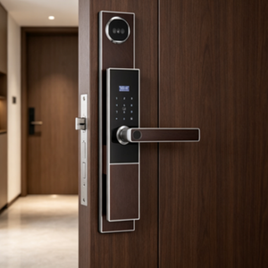 Serrure d'entrée intelligente haut de gamme en acier inoxydable, serrure électronique HR avec reconnaissance faciale, veineuse, mot de passe, carte et clé pour maison, villa, appartement, hôtel - Product Image 2