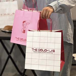 Customized Logo Disposable Greaseproof Packaging for Food White <b>Paper</b> Sandwich Bread Dessert Baking Bag with Lamination Printing - Product Image 5