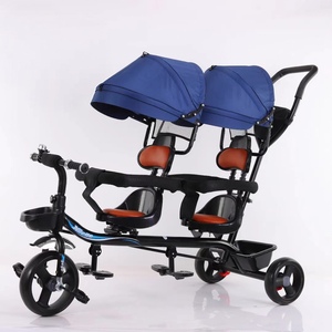 Carrito de Paseo Doble para Niños Gemelos, con Asientos Laterales, Manillar de Empuje y Capota, Nuevo y en Oferta - Product Image 3