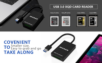 Lector de Tarjetas XQD USB 3.0 Compatible con Lexar Serie G/M 2933x/1400x para Computadora y Cámara con Salida de CA