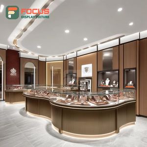 Fabricant d'agencements de vente de bijoux personnalisés haute visibilité, comptoir de centre commercial avec panneau en verre trempé, vitrine - Product Image 6