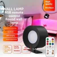 Applique murale LED moderne de style nordique avec télécommande RGB DC 5V, corps en aluminium pour couloir, chevet, escalier et salon