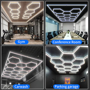 Petek Şeklinde Altıgen LED Su Geçirmez Garaj & Atölye Ofis Otel Tavan Lambaları Asılı Detaylı Aydınlatma - Product Image 6