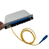 Répartiteur PLC 1x8 LGX Box Slot FTTH 1:8 Type Cassette SC Plug-in PON CATV Répartiteur Optique Passif en Fibre