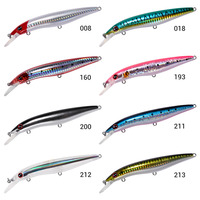 NOBEY Leurres Wobblers d'Appât Dur pour Pêche en Eau Salée, Hyperacoustiques, à Plongée Profonde, avec Yeux 3D, Type Minnow, Matériel de Pêche