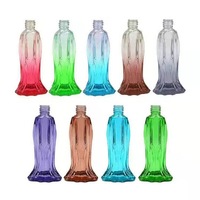 Flacon de parfum en verre à queue de poisson de 18 mm avec pompe à vis luxueuse polie, 10 ml, diffuseur rechargeable, impression d'écran, emballage