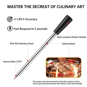 Dual Probes Digital True Wireless <b>BBQ</b> Meat Thermometer Smart IPX7 Waterproof Plastic Kitchen <b>Grilling</b> Cooking FM205 Wireless <b>BBQ</b> - Product Image 6