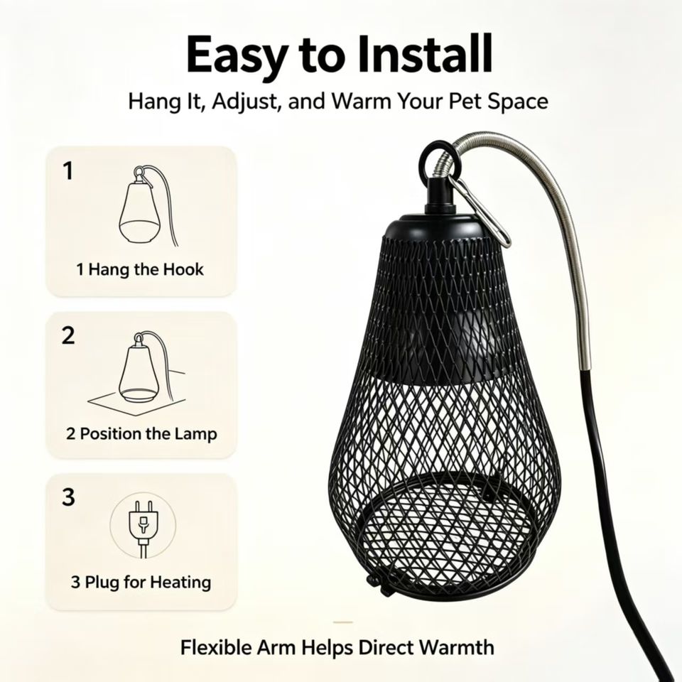 Ceramic Pet Heating Lamp, Winter Warming Bulb for Cats, Dogs, Parrots ...