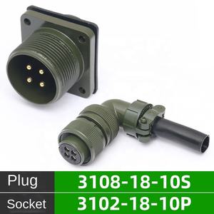 MS MIL разъем 5105 18-10 4-контактный медный круговой адаптер авиационный разъем MS3106 и MS3102 MIL-C-5015 10P адаптер - Product Image 5