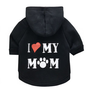 Vêtements pour animaux de compagnie en gros : Sweats à capuche pour chiens et chats avec motif lettres, Manteaux pour chiens et chats, et Sweats à capuche 'Love MOM' pour chiens et chats, pour le printemps, l'automne et l'hiver. - Product Image 3