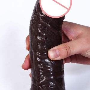 Juguete Sexual Insertable <span class=keywords><strong>de</strong></span> 7.87 Pulgadas, Dildo Grande y Realista <span class=keywords><strong>de</strong></span> Silicona Negra para Mujer, Pene Artificial Africano XXL - Product Image 5