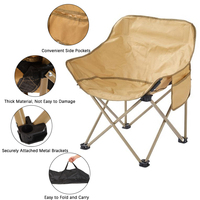 Chaise de camping pliable portable Feistel en tissu Oxford épaissi avec dossier, personnalisable et ultralégère pour adultes