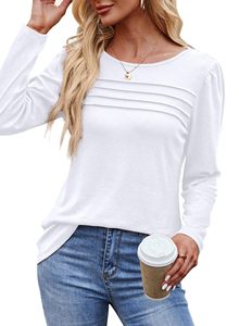 Camicette da <span class=keywords><strong>donna</strong></span> alla moda a maniche lunghe a maniche lunghe da <span class=keywords><strong>donna</strong></span> camicette larghe a pieghe anteriori per moda autunnale eleganti lavorate a maglia primavera estate - Product Image 2