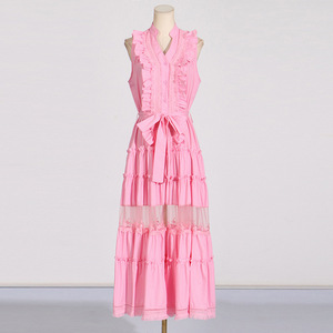 Vacanza in Australia 2025 Autunno Inverno Nuovo Abito Vintage di Alta Gamma Antistatico con Ricamo in Pizzo Traforato e Cintura in Vita Snellente - Product Image 2