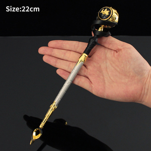 Modelo de Cetro <span class=keywords><strong>Fate</strong></span> de Valorant, Aleación de Zinc, 22 cm, Chapado en Oro y Plata, con Soporte de Exhibición para Colección de Gamers de Escritorio - Product Image 1