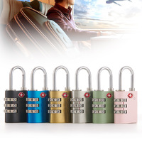 Accessoires de voyage, cadenas colorés en gros, cadenas de sécurité robustes, antivol pour bagages