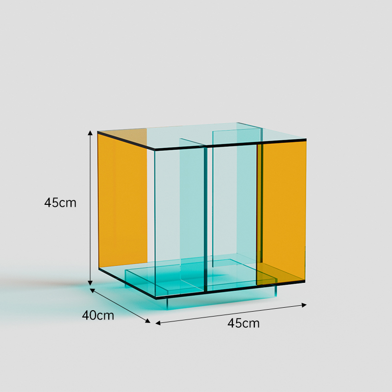 Blu lago con arancione