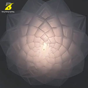 Applique murale contemporaine en <span class=keywords><strong>tissu</strong></span> à motif floral - Luminaire d'ambiance moderne pour espaces événementiels et boutiques - Product Image 6