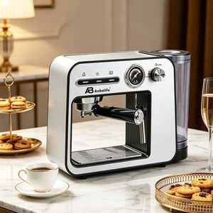 Machine à café expresso Anbolife OEM 15 bars, 1450W, avec mousseur à lait et manomètre rétro pour la maison et le bureau - Product Image 4