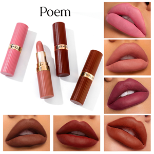 ลิปสติกเนื้อแมทท์วินเทจหรูหราขายส่ง 5 กรัม ติดทนนาน สีนู้ดสวยสมบูรณ์แบบ รับผลิตแบรนด์ OEM สำหรับเครื่องสำอางแต่งริมฝีปาก - Product Image 1