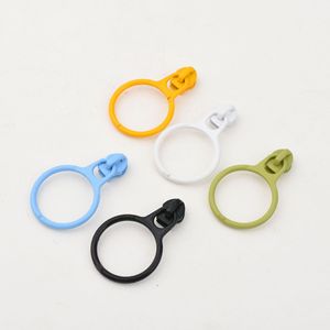Tiradores de cremallera redondos de aleación de zinc de color Qiangxin para bolsos, piezas metálicas de grado especial - Product Image 2